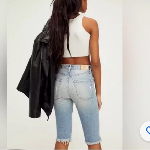 NWT EDWIN Cai Long Shorts 15”, size 28, color is slayer, sold at Free People - Picture 3 of 9